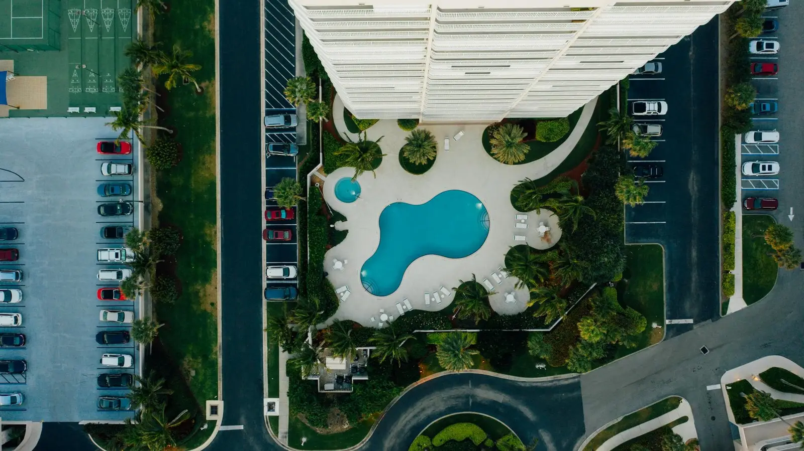 Residential condominium with a pool in the Riviera Maya